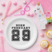 Assiettes En Carton Né le 29 février (Fête)