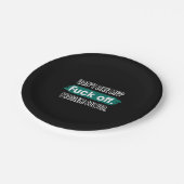 Assiettes En Carton Ne m'aime pas F*ck Off Problem solved Funny Sassy (Angle)