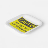 Assiettes En Carton Ne Marchez Pas Sur Le Panneau Convoyeurs (Angulaire)