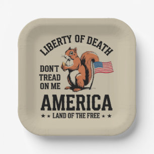Assiettes En Carton Ne me marchez pas sur Squirrel Liberté Justice