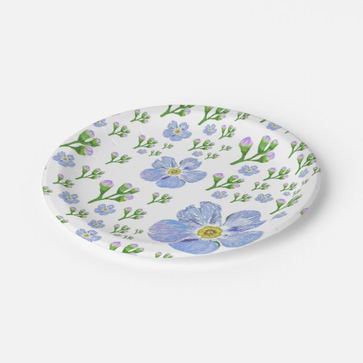 Assiettes En Carton ne m'oubliez pas non plus (Angle)