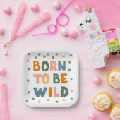 Assiettes En Carton Né Pour Être Sauvage (Fête)