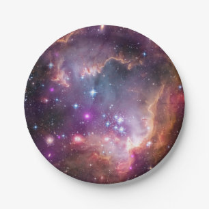 Assiettes En Carton Nébuleuse violette de l'espace extra-atmosphériq