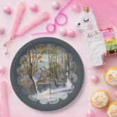 Assiettes En Carton Neige (Fête)