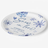 Assiettes En Carton Neige amoureuse flocons de neige douche nuptiale d (Angle)