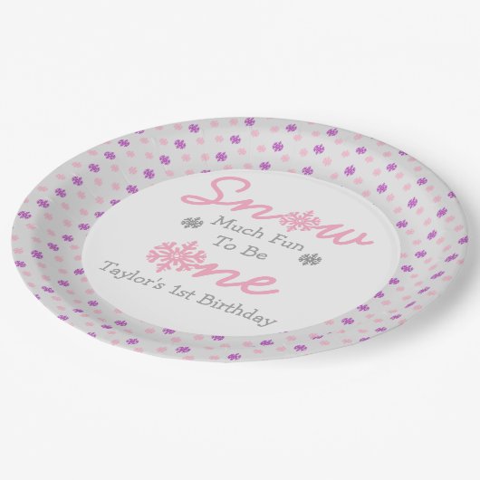 Assiettes En Carton Neige Beaucoup De Plaisir D'Être Un (Angle)