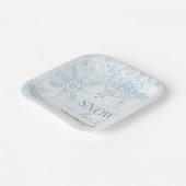 Assiettes En Carton Neige en amour Baptême de mariage Flocon de neige (Angulaire)