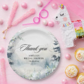 Assiettes En Carton Neige en amour bleu poussiéreux Fête des mariées d (Fête)