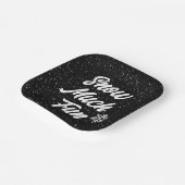 Assiettes En Carton Neige Fun Fun Fun Fun Sur Noir (Angulaire)