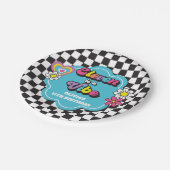 Assiettes En Carton Neon 90s Retro Eleven est un Vibe 11e anniversaire (Angle)