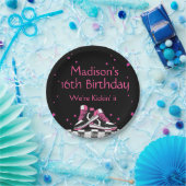 Assiettes En Carton Neon Basket Anniversaire, Parties scintillant (Fête)