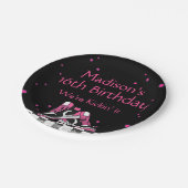 Assiettes En Carton Neon Basket Anniversaire, Parties scintillant (Angle)