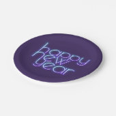 Assiettes En Carton Neon Bonne Année (Angle)