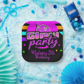 Assiettes En Carton Neon Bowling Party Bash fête d'anniversaire (Fête)