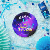 Assiettes En Carton Neon brillant ado moderne 13e anniversaire papier  (Fête)