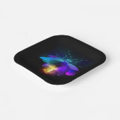 Assiettes En Carton Neon Firefly sur noir (Angulaire)