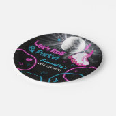 Assiettes En Carton Neon Glow Roller Skating Roll Anniversaire Fête (Angle)