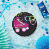 Assiettes En Carton Neon Glow Skate Anniversaire Patinage de fête (Fête)