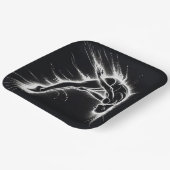 Assiettes En Carton Neon High Diver Sur Noir (Angulaire)