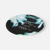 Assiettes En Carton Neon Jouant Palm Trees Plage Fête été (Angle)