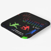 Assiettes En Carton Neon Kids Trampoline Park fête d'anniversaire (Angulaire)