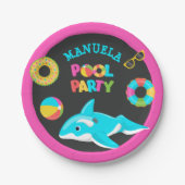 ASSIETTES EN CARTON NEON ORCA FLOAT POOL PARTI (Devant)