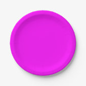 Assiettes En Carton Neon pink hex code FF00FF Party Plate (Devant)