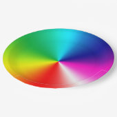 Assiettes En Carton Neon Rainbow Vortex (Angle)