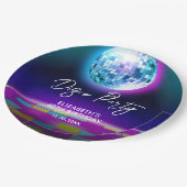 Assiettes En Carton Neon Retro Disco Party Dance Nuit Anniversaire (Angle)