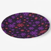 Assiettes En Carton Neon Snowflakes (Angle)