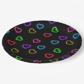 Assiettes En Carton Neon Valentine (Angle)