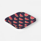 Assiettes En Carton Neon Watermelon on Purple Pattern (Angulaire)