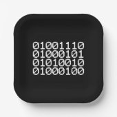 ASSIETTES EN CARTON NERD BINAIRE (Recto)