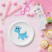 Assiettes En Carton Nessie bleu mignon (Fête)