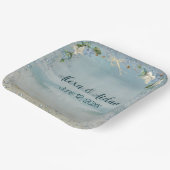 Assiettes En Carton Net nautique mariage avec bulles (Angulaire)