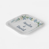 Assiettes En Carton Net Nautique mariage Sur Bois Blanchis (Angulaire)