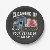 Assiettes En Carton Nettoyer vos 4 ans Trump Garbage Inaguration (Devant)