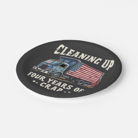 Assiettes En Carton Nettoyer vos 4 ans Trump Garbage Inaguration (Angle)