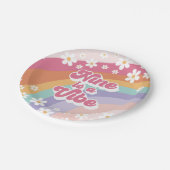 Assiettes En Carton Neuf est Vibe Retro Rainbow 9e anniversaire (Angle)