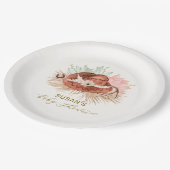 Assiettes En Carton Neutre moderne Boho Cactus Cowboy Baby shower Casq (Angle)