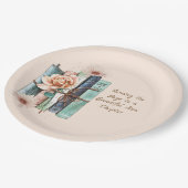 Assiettes En Carton New Chapter Begins Book Stack Floral (Angle)
