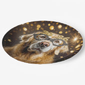 Assiettes En Carton New Year 2026 Golden Retriever Humor (Angle)