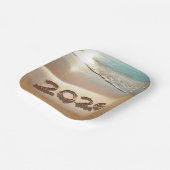 Assiettes En Carton New Year 2026 In Beach Sand (Angulaire)