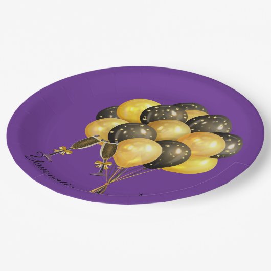 Assiettes En Carton New Years Anniversary Party (Angle)