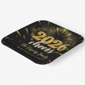 Assiettes En Carton New Year's Eve 2026 Party Gold & Black (Angulaire)