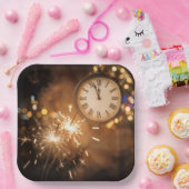 Assiettes En Carton New Years Eve Countdown With Sparklers (Fête)