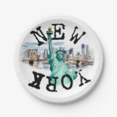 Assiettes En Carton New York (Devant)