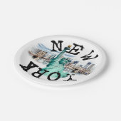 Assiettes En Carton New York (Angle)