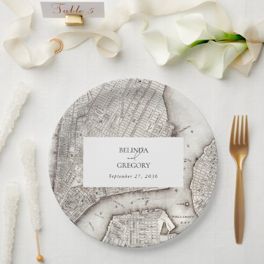 Assiettes En Carton New York City Destination Mariage NYC (Mariage)