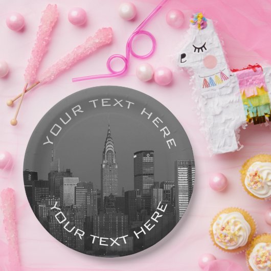 Assiettes En Carton New York City Manhattan Empire State Building (Fête)